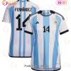 Argentina National Team 2022 23 Qatar World Cup Exequiel Palacios #14 Away Men Jersey