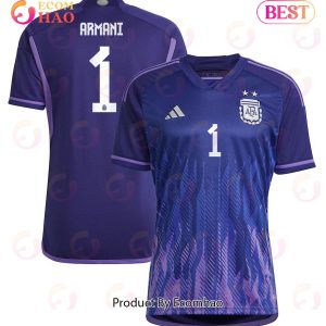 Argentina National Team 2022 23 Qatar World Cup Franco Armani #1 Away Women Jersey Dark Blue, Light Purple Argentina National Team 2022 23 Qatar World Cup Franco Armani #1 Away Women Jersey Dark Blue, Light Purple