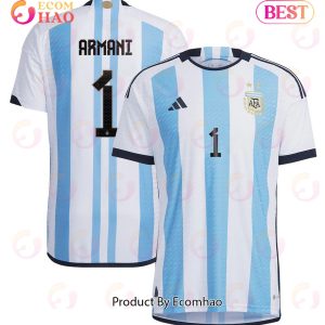 Argentina National Team 2022 23 Qatar World Cup Franco Armani #1 White Home Men Jersey New Argentina National Team 2022 23 Qatar World Cup Franco Armani #1 White Home Men Jersey New