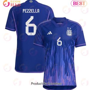 Argentina National Team 2022 23 Qatar World Cup German Pezzella #6 Away Men Jersey Argentina National Team 2022 23 Qatar World Cup German Pezzella #6 Away Men Jersey
