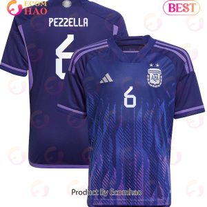 Argentina National Team 2022 23 Qatar World Cup German Pezzella #6 Away Youth Jersey Dark Blue, Light Purple Argentina National Team 2022 23 Qatar World Cup German Pezzella #6 Away Youth Jersey Dark Blue, Light Purple