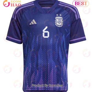 Argentina National Team 2022 23 Qatar World Cup German Pezzella #6 Away Youth Jersey Dark Blue, Light Purple Argentina National Team 2022 23 Qatar World Cup German Pezzella #6 Away Youth Jersey Dark Blue, Light Purple