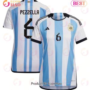 Argentina National Team 2022 23 Qatar World Cup German Pezzella #6 Home Women Jersey Argentina National Team 2022 23 Qatar World Cup German Pezzella #6 Home Women Jersey