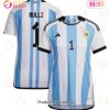 Argentina National Team 2022 23 Qatar World Cup Geronimo Rulli #1 Away Women Jersey Argentina National Team 2022 23 Qatar World Cup Geronimo Rulli #1 Away Women Jersey