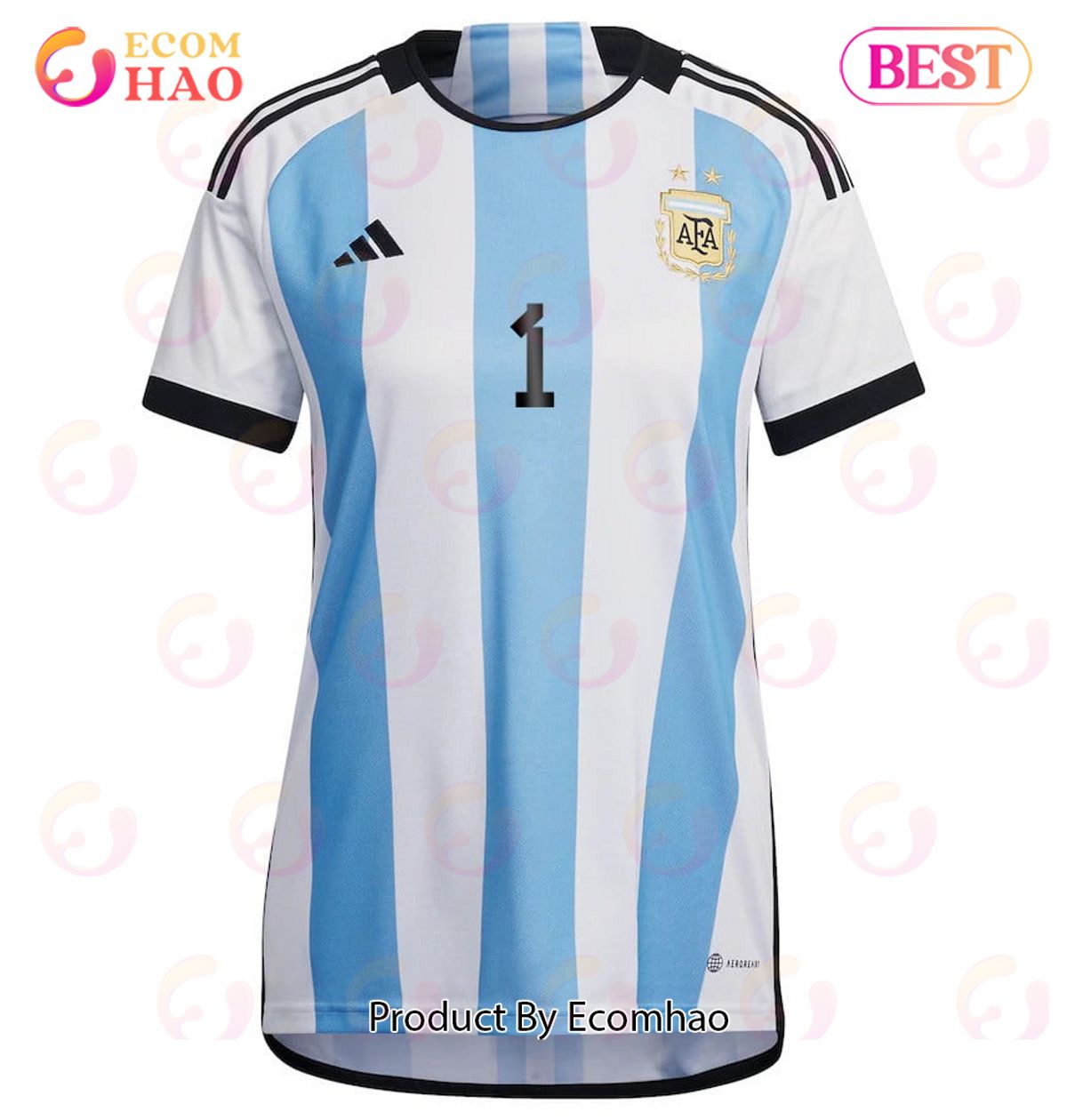 Argentina National Team 2022 23 Qatar World Cup Geronimo Rulli #1 Home Women Jersey