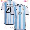 Argentina National Team 2022 23 Qatar World Cup Gonzalo Montiel #4 Away Men Jersey