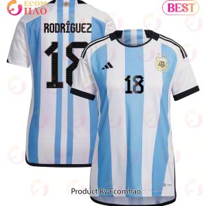 Argentina National Team 2022 23 Qatar World Cup Guido Rodriguez #18 Home Women Jersey Argentina National Team 2022 23 Qatar World Cup Guido Rodriguez #18 Home Women Jersey