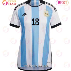 Argentina National Team 2022 23 Qatar World Cup Guido Rodriguez #18 Home Women Jersey Argentina National Team 2022 23 Qatar World Cup Guido Rodriguez #18 Home Women Jersey