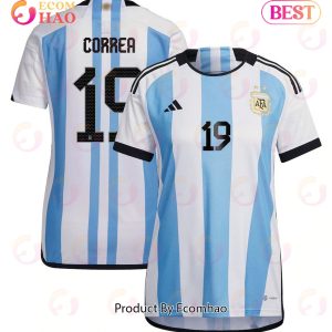 Argentina National Team 2022 23 Qatar World Cup Joaquin Correa #19 Home Women Jersey Argentina National Team 2022 23 Qatar World Cup Joaquin Correa #19 Home Women Jersey