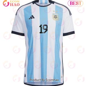 Argentina National Team 2022 23 Qatar World Cup Joaquin Correa #19 White Home Men Jersey New