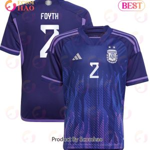 Argentina National Team 2022 23 Qatar World Cup Juan Foyth #2 Away Youth Jersey Dark Blue, Light Purple Argentina National Team 2022 23 Qatar World Cup Juan Foyth #2 Away Youth Jersey Dark Blue, Light Purple