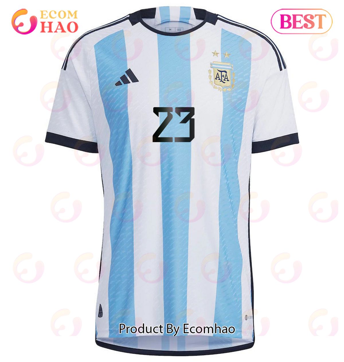 Argentina National Team 2022 23 Qatar World Cup Juan Musso #23 White Home Men Jersey New