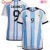 Argentina National Team 2022 23 Qatar World Cup Julian Alvarez #9 White Home Men Jersey New