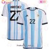 Argentina National Team 2022 23 Qatar World Cup Lautaro Martinez #22 Home Women Jersey Argentina National Team 2022 23 Qatar World Cup Lautaro Martinez #22 Home Women Jersey