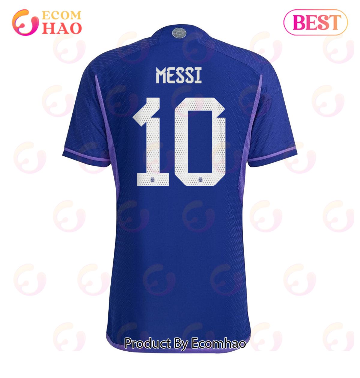 Argentina Jersey Messi #10 Custom Away Soccer Jersey 2022