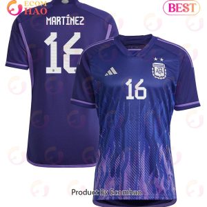 Argentina National Team 2022 23 Qatar World Cup Lisandro Martinez #16 Away Women Jersey