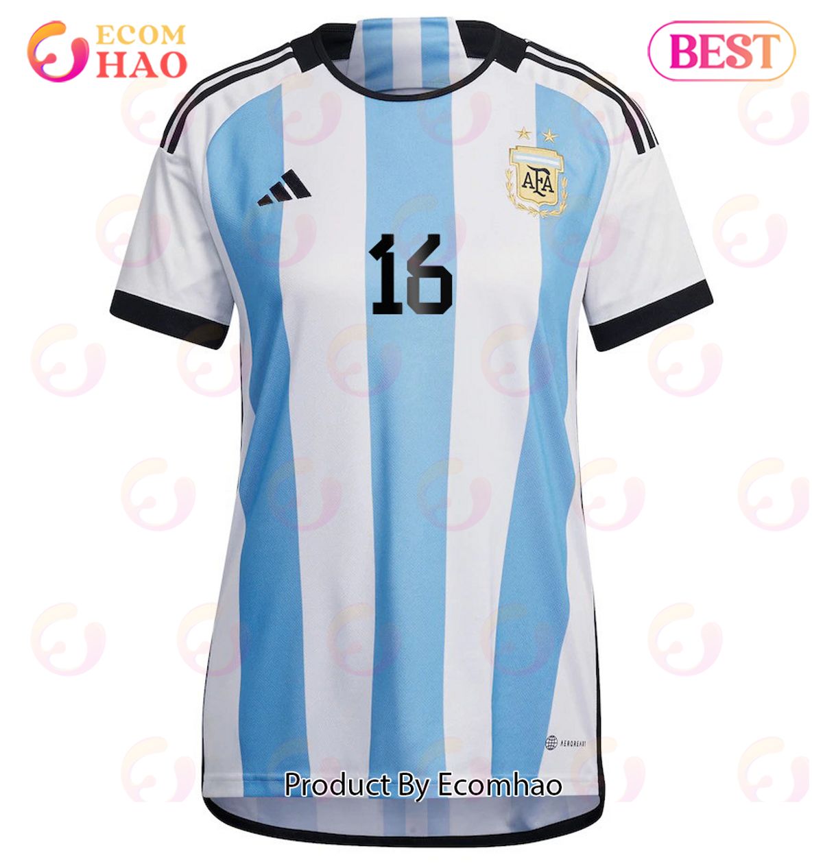 Argentina National Team 2022 23 Qatar World Cup Lisandro Martinez #16 Home Women Jersey