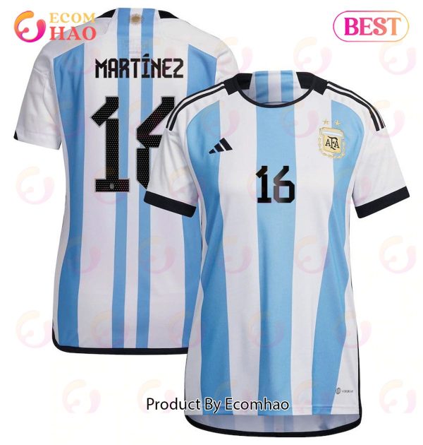 Argentina National Team 2022 23 Qatar World Cup Lisandro Martinez #16 Home Women Jersey