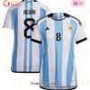 Argentina National Team 2022 23 Qatar World Cup Marcos Acuna #8 Away Women Jersey