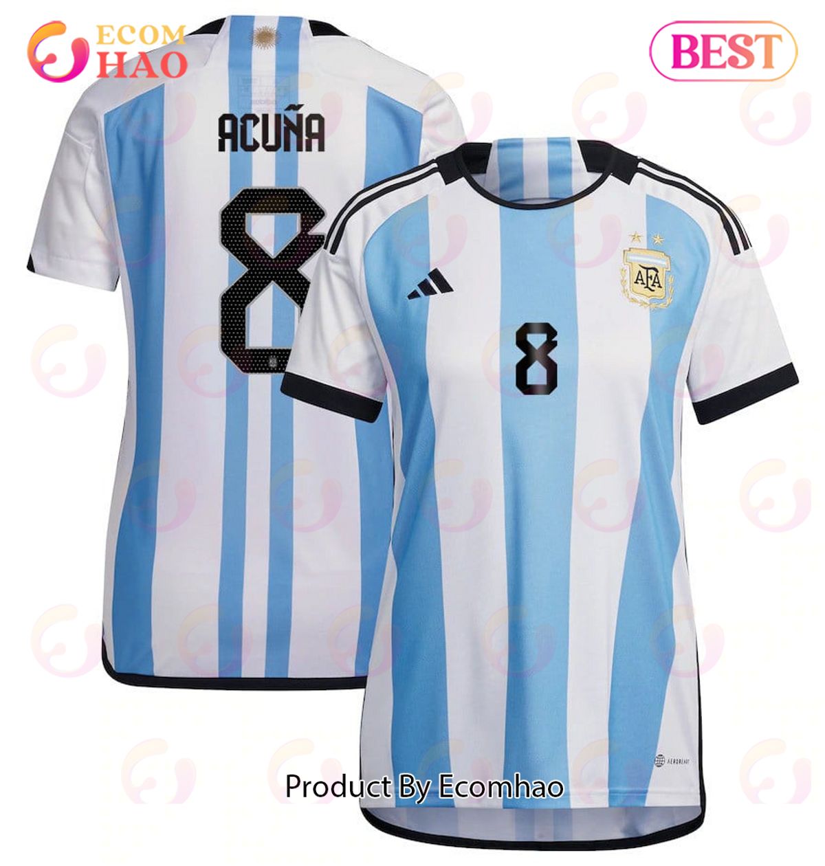 Argentina National Team 2022 23 Qatar World Cup Marcos Acuna #8