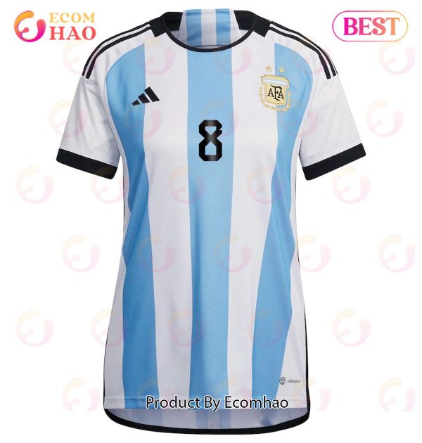 Argentina National Team 2022 23 Qatar World Cup Marcos Acuna #8 Home Women Jersey