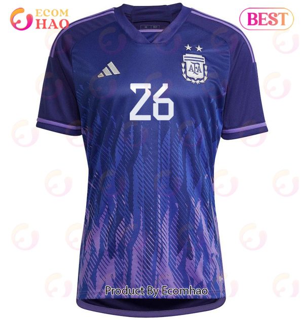 Argentina Jersey MOLINA #26 Custom Home Soccer Jersey 2022