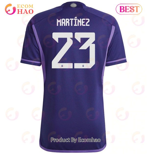 Argentina National Team 2022 23 Qatar World Cup Nico Emiliano Martinez #23 Away Women Jersey