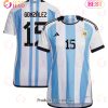 Argentina National Team 2022 23 Qatar World Cup Nicolas Gonzalez #15 Away Women Jersey