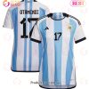 Argentina National Team 2022 23 Qatar World Cup Nicolas Otamendi #17 Away Women Jersey Argentina National Team 2022 23 Qatar World Cup Nicolas Otamendi #17 Away Women Jersey