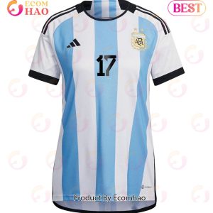 Argentina National Team 2022 23 Qatar World Cup Nicolas Otamendi #17 Home Women Jersey