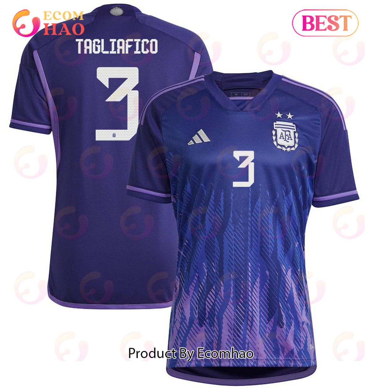 Argentina National Team 2022 23 Qatar World Cup Nicolas Tagliafico #3 Away Women Jersey