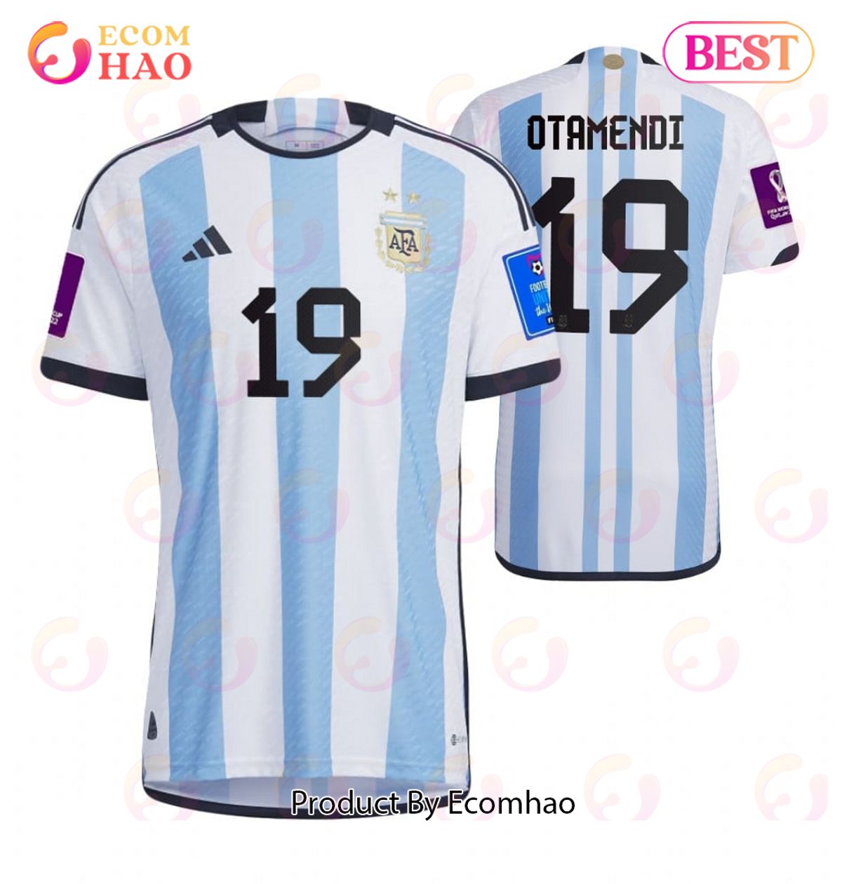 Argentina Jersey MOLINA #26 Custom Home Soccer Jersey 2022