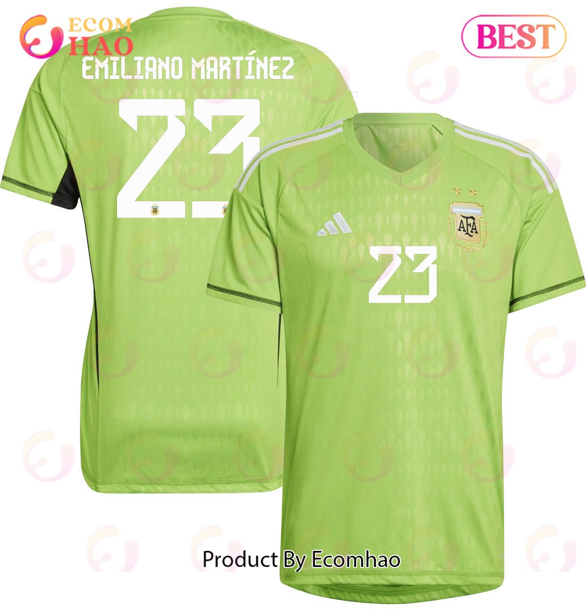 Argentina National Team 202223 Emiliano Martinez #23 Goalkeeper Men Jersey