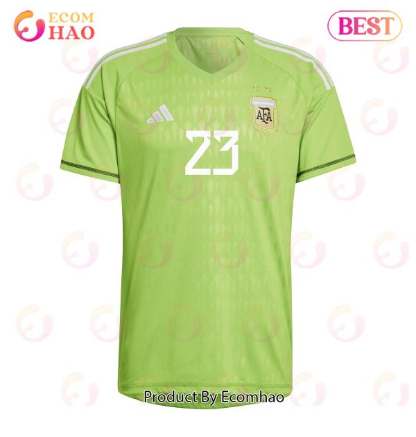 Argentina National Team 202223 Emiliano Martinez #23 Goalkeeper Men Jersey