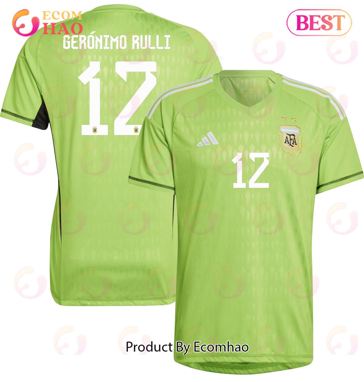 Argentina National Team 202223 Geronimo Rulli #12 Goalkeeper Men Jersey