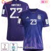 Argentina National Team FIFA World Cup Qatar 2022 Patch Emiliano Martinez #23 Away Men Jersey