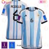 Argentina National Team FIFA World Cup Qatar 2022 Patch Geronimo Rulli #1 Away Men Jersey