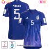 Argentina National Team FIFA World Cup Qatar 2022 Patch Leandro Paredes #5 Away Women Jersey