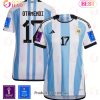 Argentina National Team FIFA World Cup Qatar 2022 Patch Nicolas Otamendi #17 Home Men Jersey Argentina National Team FIFA World Cup Qatar 2022 Patch Nicolas Otamendi #17 Home Men Jersey