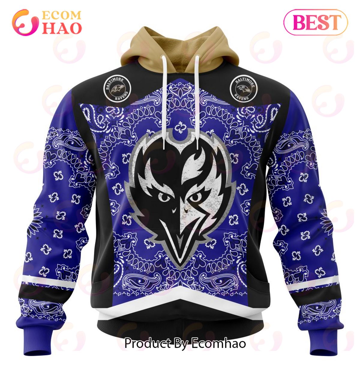 NFL Baltimore Ravens Specialized Unisex Kits In Classic Style 3D Hoodie