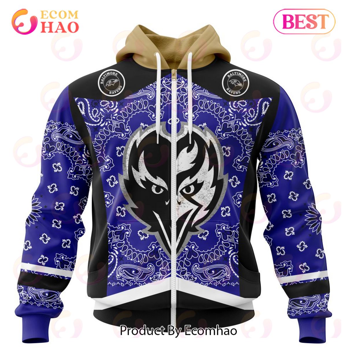 NFL Baltimore Ravens Specialized Unisex Kits In Classic Style 3D Hoodie