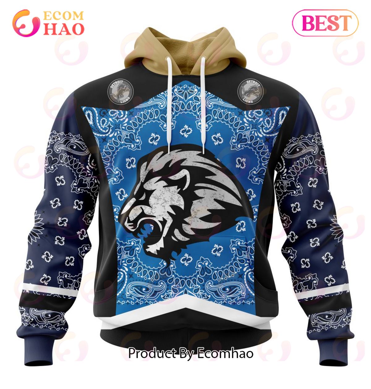 NFL Detroit Lions Specialized Unisex Kits In Classic Style 3D Hoodie