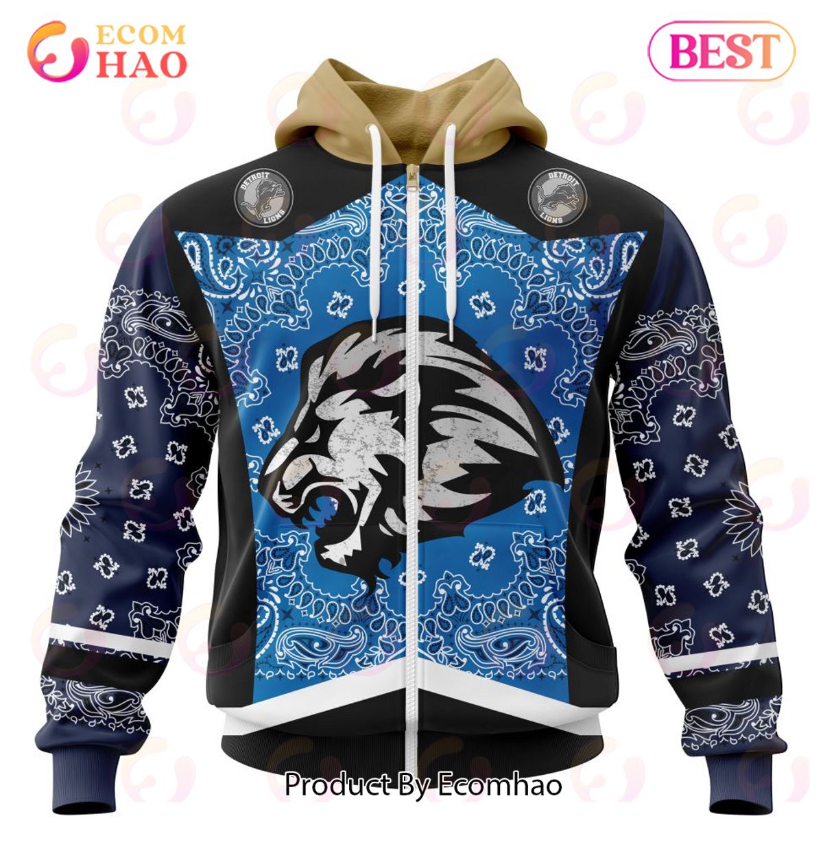 NFL Detroit Lions Specialized Unisex Kits In Classic Style 3D Hoodie