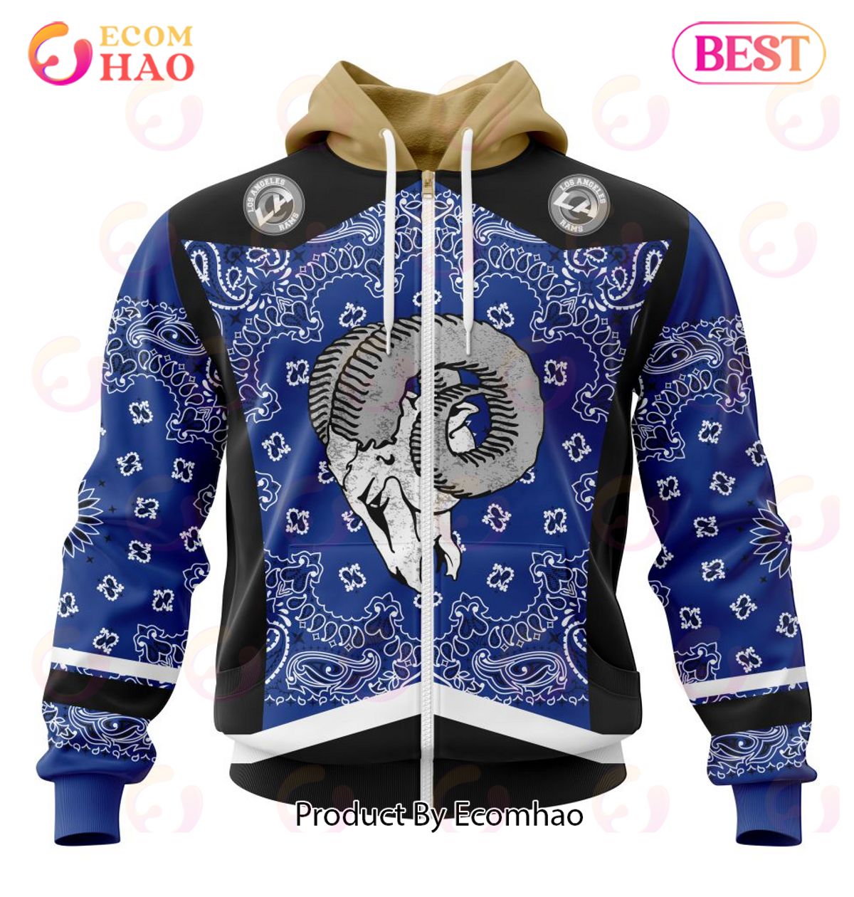 NFL Los Angeles Rams Specialized Unisex Kits In Classic Style 3D Hoodie