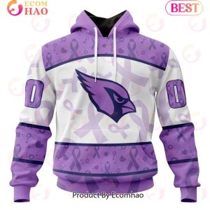 NFL Arizona Cardinals Special Lavender Fight Cancer 3D Hoodie