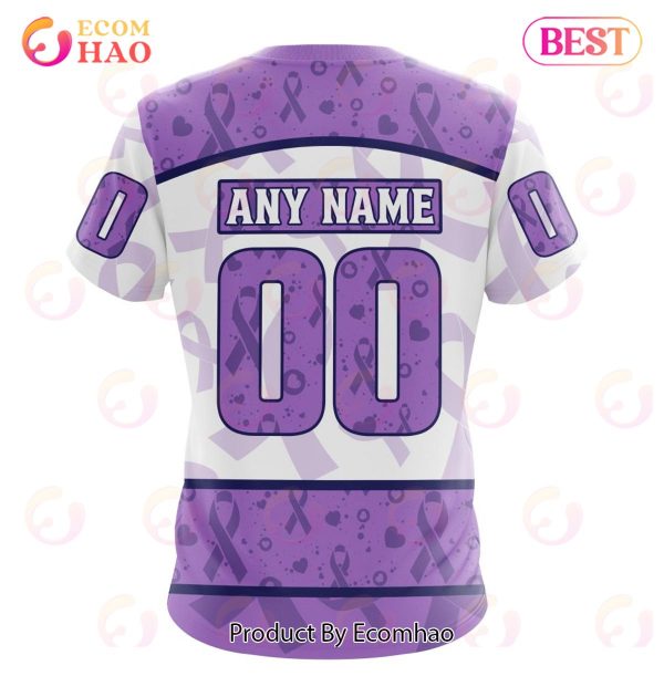 NFL Baltimore Ravens Special Lavender Fight Cancer 3D Hoodie
