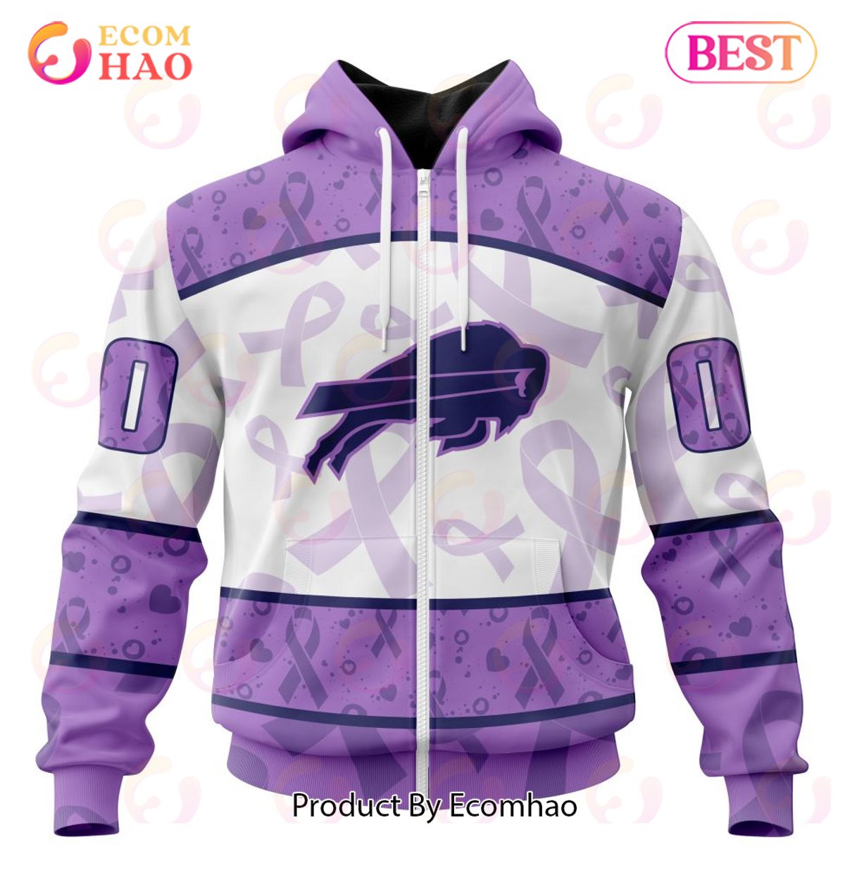 NFL Buffalo Bills Special Lavender Fight Cancer 3D Hoodie