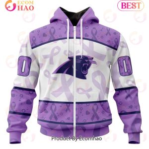 NFL Carolina Panthers Special Lavender Fight Cancer 3D Hoodie