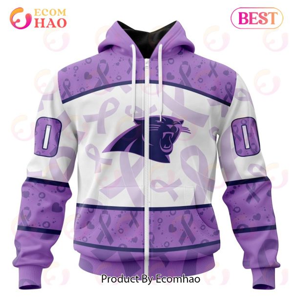 NFL Carolina Panthers Special Lavender Fight Cancer 3D Hoodie