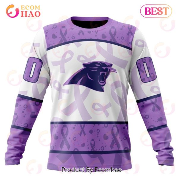 NFL Carolina Panthers Special Lavender Fight Cancer 3D Hoodie